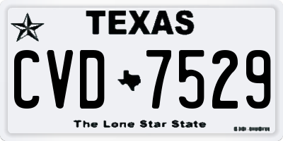 TX license plate CVD7529