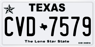 TX license plate CVD7579