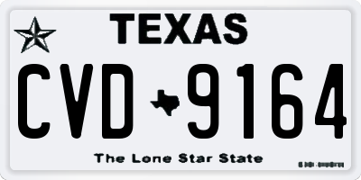 TX license plate CVD9164
