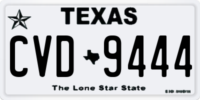 TX license plate CVD9444