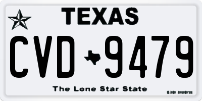 TX license plate CVD9479