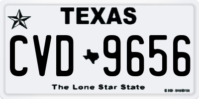 TX license plate CVD9656