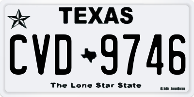 TX license plate CVD9746