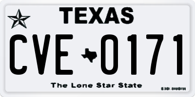 TX license plate CVE0171