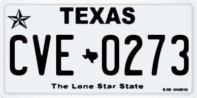 TX license plate CVE0273