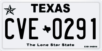 TX license plate CVE0291