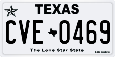 TX license plate CVE0469