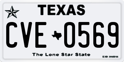 TX license plate CVE0569