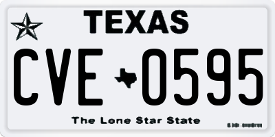 TX license plate CVE0595