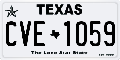 TX license plate CVE1059