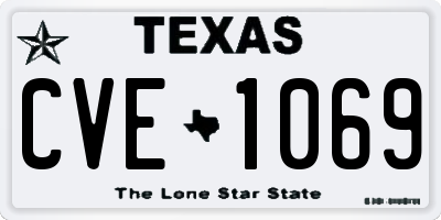 TX license plate CVE1069