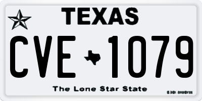 TX license plate CVE1079
