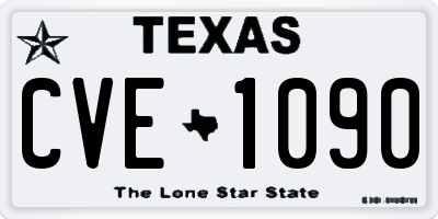 TX license plate CVE1090