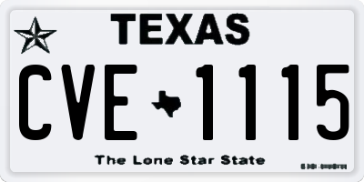 TX license plate CVE1115