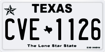 TX license plate CVE1126