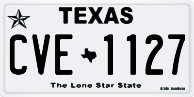 TX license plate CVE1127