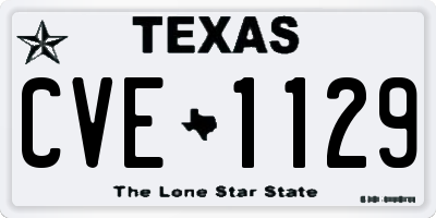 TX license plate CVE1129