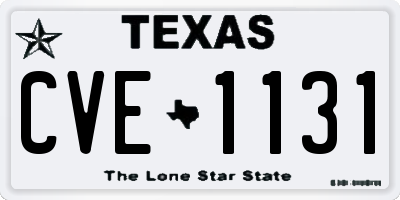 TX license plate CVE1131