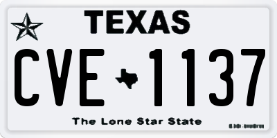 TX license plate CVE1137