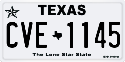 TX license plate CVE1145