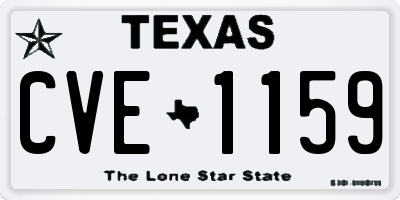 TX license plate CVE1159