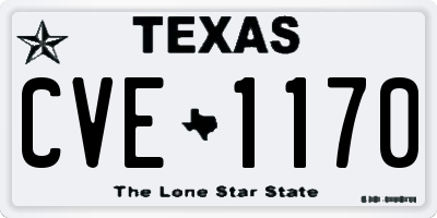 TX license plate CVE1170
