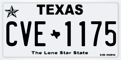 TX license plate CVE1175