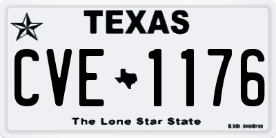 TX license plate CVE1176
