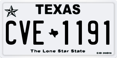 TX license plate CVE1191