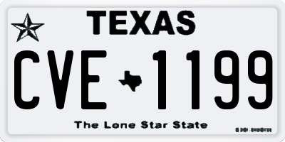 TX license plate CVE1199