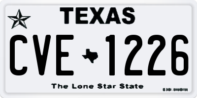 TX license plate CVE1226