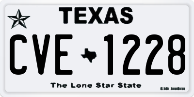 TX license plate CVE1228