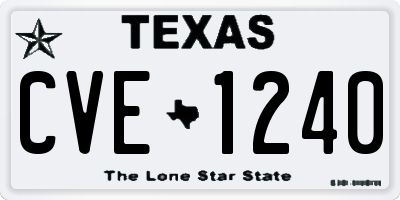 TX license plate CVE1240