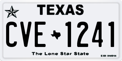 TX license plate CVE1241