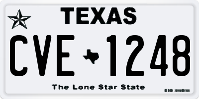 TX license plate CVE1248