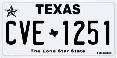 TX license plate CVE1251