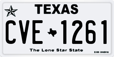 TX license plate CVE1261