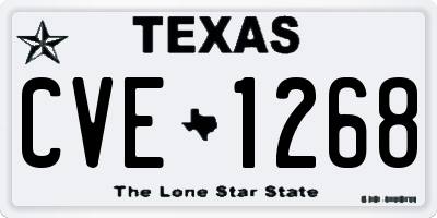 TX license plate CVE1268