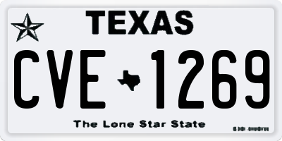 TX license plate CVE1269