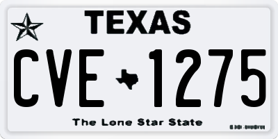 TX license plate CVE1275