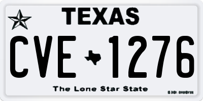 TX license plate CVE1276