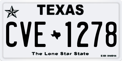 TX license plate CVE1278