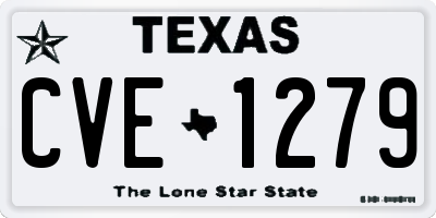 TX license plate CVE1279