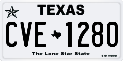 TX license plate CVE1280