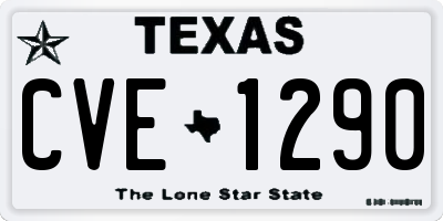 TX license plate CVE1290