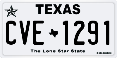 TX license plate CVE1291
