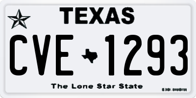 TX license plate CVE1293