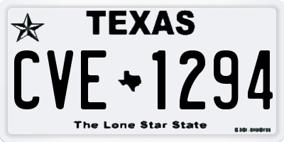 TX license plate CVE1294