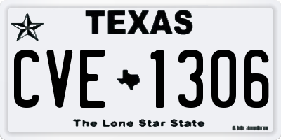 TX license plate CVE1306
