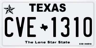 TX license plate CVE1310